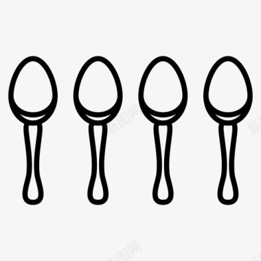 勺子餐具厨房用具图标