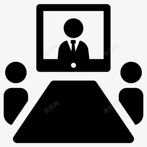 视频会议会议远程呈现svg_新图网 https://ixintu.com 视频会议 会议 远程 呈现 视频 通话 虚拟 存在