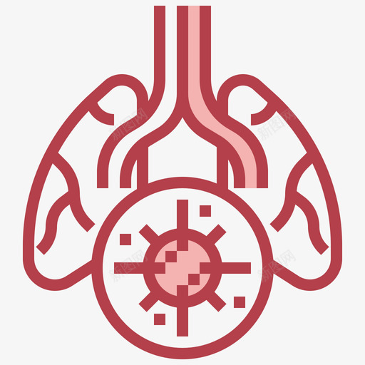 呼吸道冠状病毒和经济2红色svg_新图网 https://ixintu.com 呼吸道 冠状 病毒 经济 红色