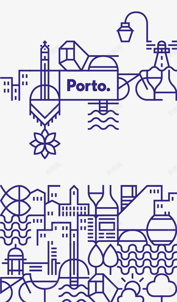 葡萄牙Porto波尔图城市视觉形象设计设计圈展示设png_新图网 https://ixintu.com 葡萄牙 Porto 波尔图 城市 视觉 形象设计 设计 展示