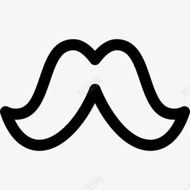 Moustache5月5日线性图标