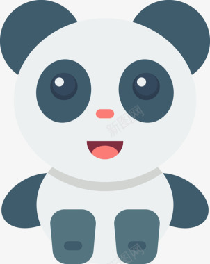 熊猫软玩具平板图标