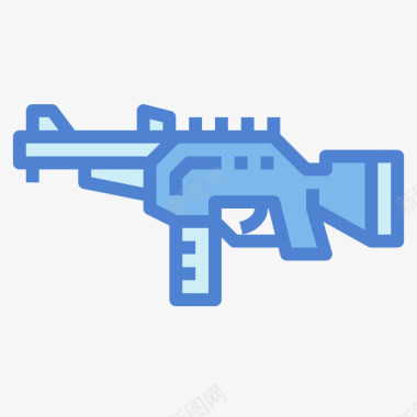 步枪枪11蓝色图标
