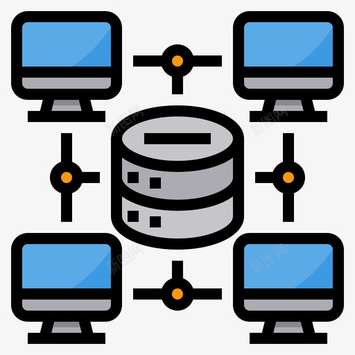 服务器网络技术26线颜色svg_新图网 https://ixintu.com 服务器 网络技术 颜色