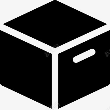 箱子纸板立方体图标