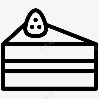 一块蛋糕生日和派对甜点图标