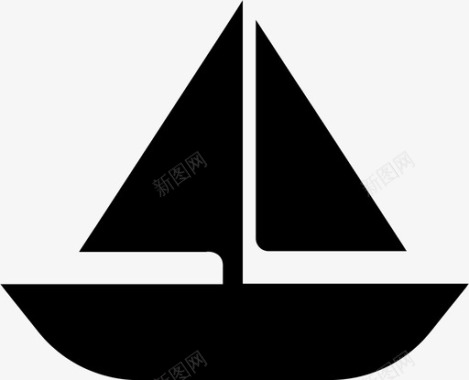 帆船海上运输图标