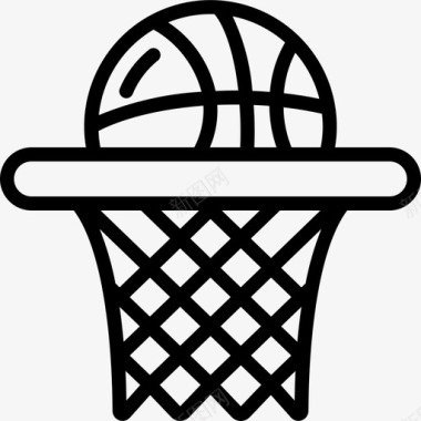 篮圈篮球62直线型图标