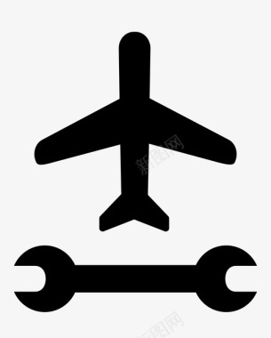 修理飞机航空公司机场图标