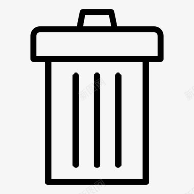 回收站垃圾桶商业必需品图标