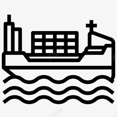 货船40号水手直线型图标