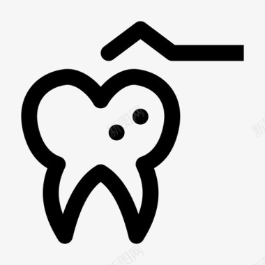 牙菌斑清洁牙科图标