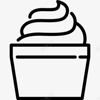 冰淇淋杯子冷冻图标