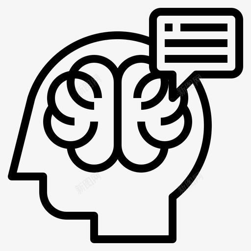思考大脑概念11线性svg_新图网 https://ixintu.com 思考 大脑 概念 线性