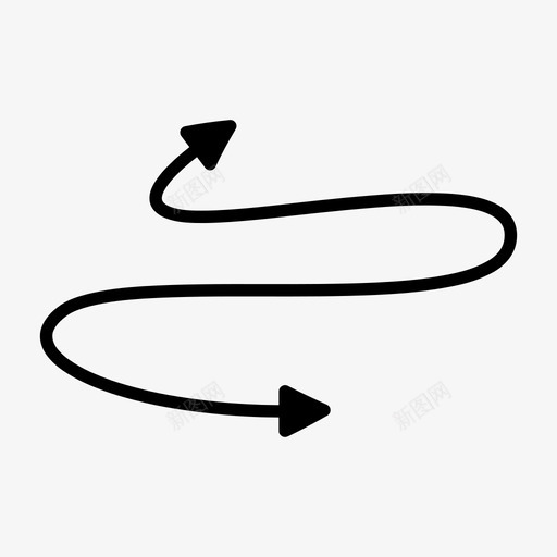 箭头折弯曲线svg_新图网 https://ixintu.com 箭头 折弯 曲线 方向 导航 粗体