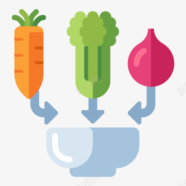 蔬菜美食家1平坦图标
