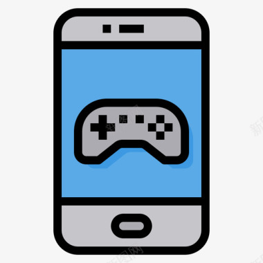 手机游戏电子竞技13线性颜色图标