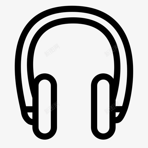 耳机听歌音乐svg_新图网 https://ixintu.com 耳机 听歌 音乐 用户界面 轮廓