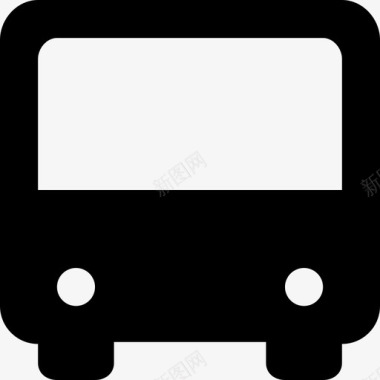 公共汽车前视图运输卡车图标