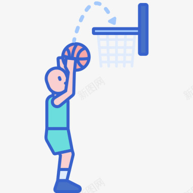 投篮篮球59线颜色图标