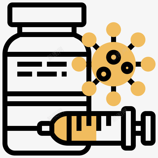 疫苗冠状病毒covid196黄影svg_新图网 https://ixintu.com 疫苗 冠状 病毒 covid19-6 黄影