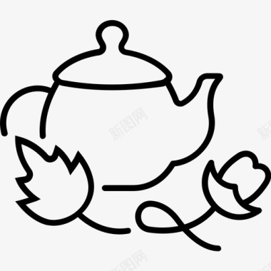 益母草茶红茶杯子图标