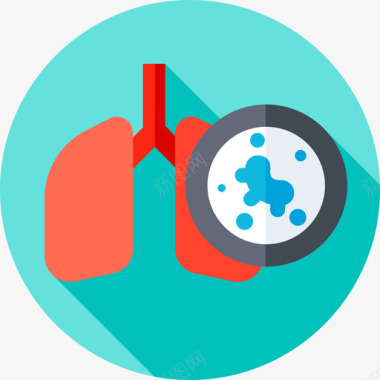 肺病毒传播6扁平图标