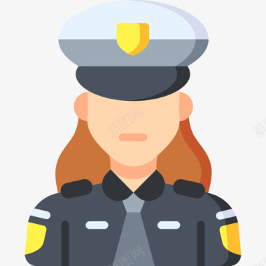 女警察工作和职业化身8公寓图标