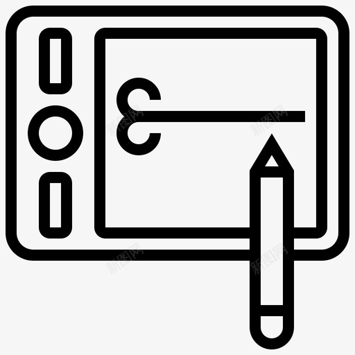 手写板创意设计svg_新图网 https://ixintu.com 手写板 创意 设计 绘图 图形设计 工具 线条