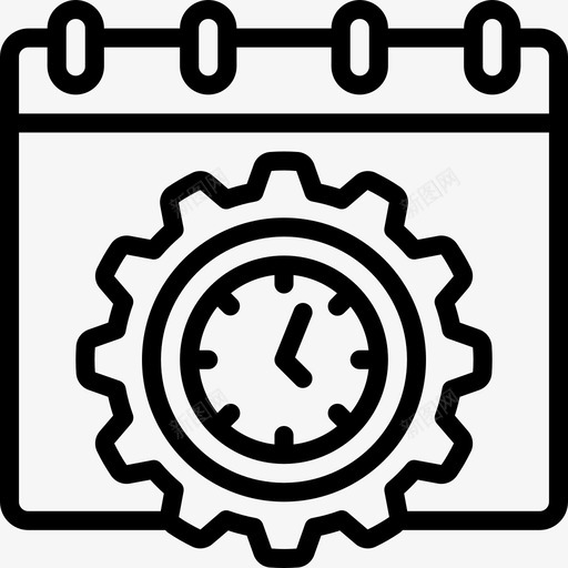 日历日历和日期2线性svg_新图网 https://ixintu.com 日历 日期 线性