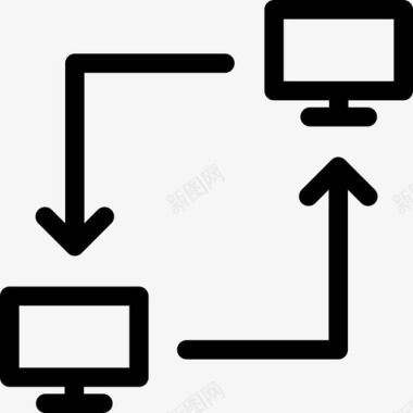 转移互惠重定向图标