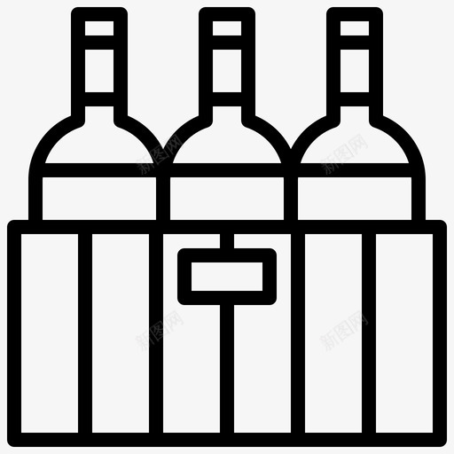 板条箱葡萄酒15线性svg_新图网 https://ixintu.com 板条 葡萄酒 线性
