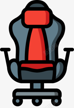 椅子竞技游戏1线性颜色图标
