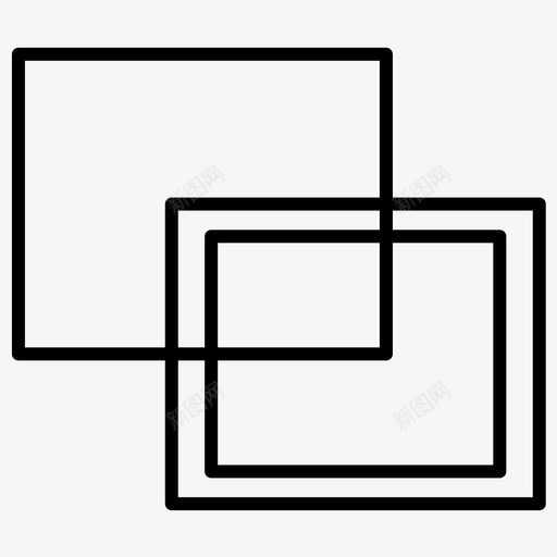 正方形几何体形状svg_新图网 https://ixintu.com 正方形 几何体 形状 艺术设计 加粗 粗线条
