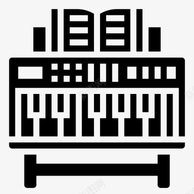 键盘摇滚乐41字形图标