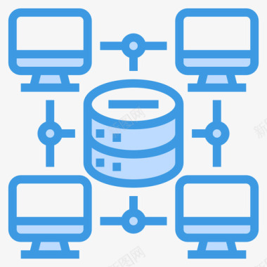 服务器网络技术27蓝色图标