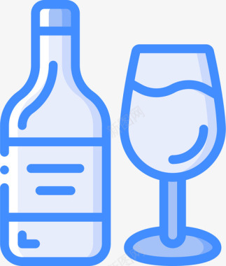 葡萄酒意大利27蓝色图标