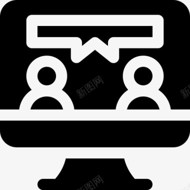 聊天远程办公已满图标