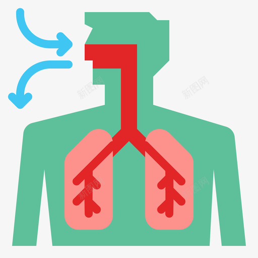 呼吸冠状病毒64扁平svg_新图网 https://ixintu.com 呼吸 冠状 病毒 扁平