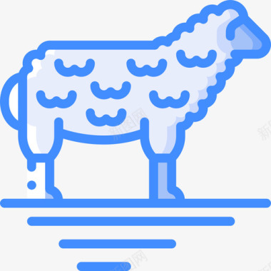 绵羊农业70蓝色图标