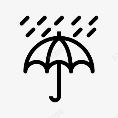 伞保护雨水图标