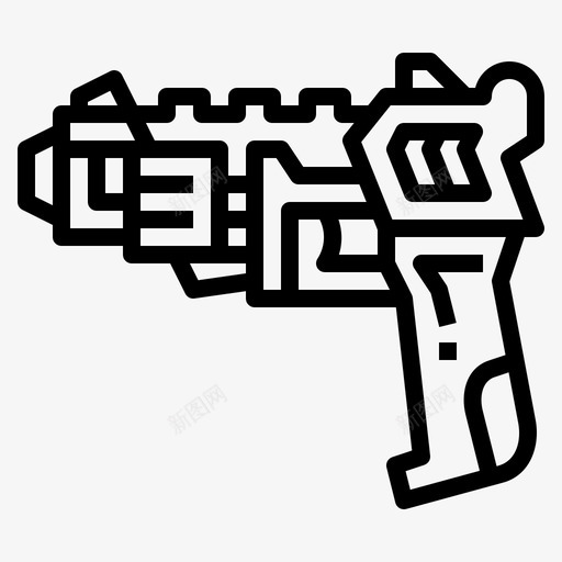 玩具枪枪12直线型svg_新图网 https://ixintu.com 玩具 直线 线型