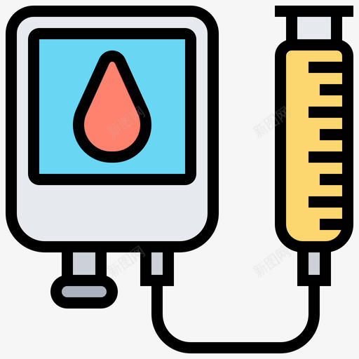血袋献血76线性颜色svg_新图网 https://ixintu.com 血袋 献血 线性 颜色