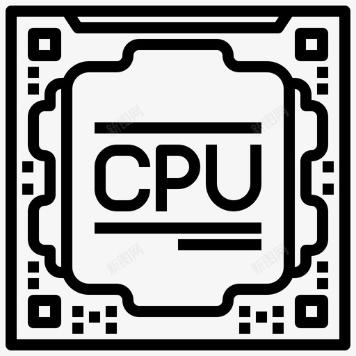 Cpu计算机部件7线性svg_新图网 https://ixintu.com Cpu 计算机 部件 线性