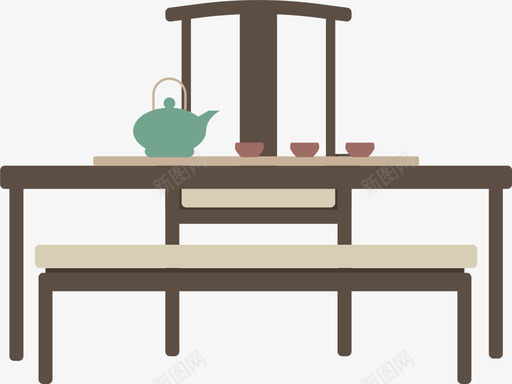 茶桌svg_新图网 https://ixintu.com 茶桌