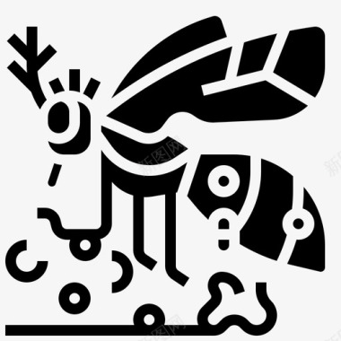 苍蝇病毒传播33字形图标