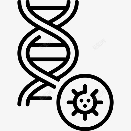 Dna冠状病毒21线状svg_新图网 https://ixintu.com Dna 冠状 病毒 线状