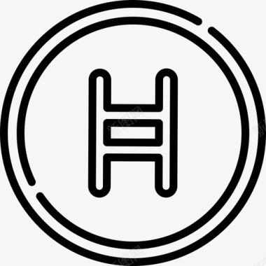 HederaHashgraph加密货币105线性图标
