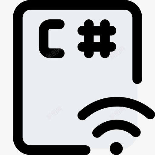 Wifi网络应用程序编码文件1线性颜色svg_新图网 https://ixintu.com Wifi 网络 应用程序 编码 文件 线性 颜色