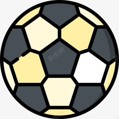 足球运动训练2线颜色图标